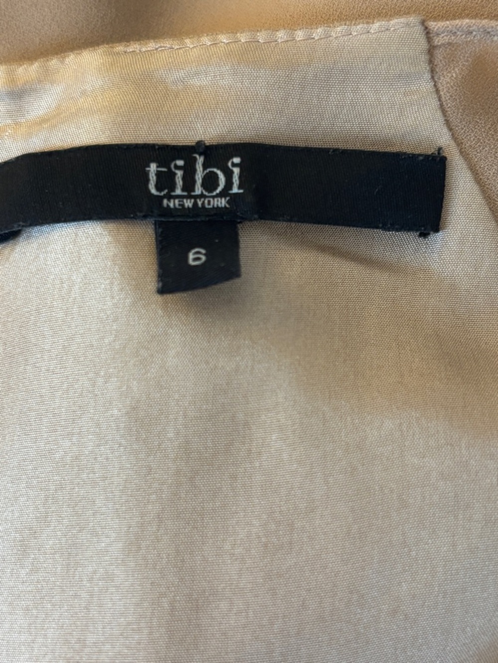 Tibi Colorblock Pleated Dress Size 6 Neutral Minimalist Designer Midi Dress - Picture 8 of 10